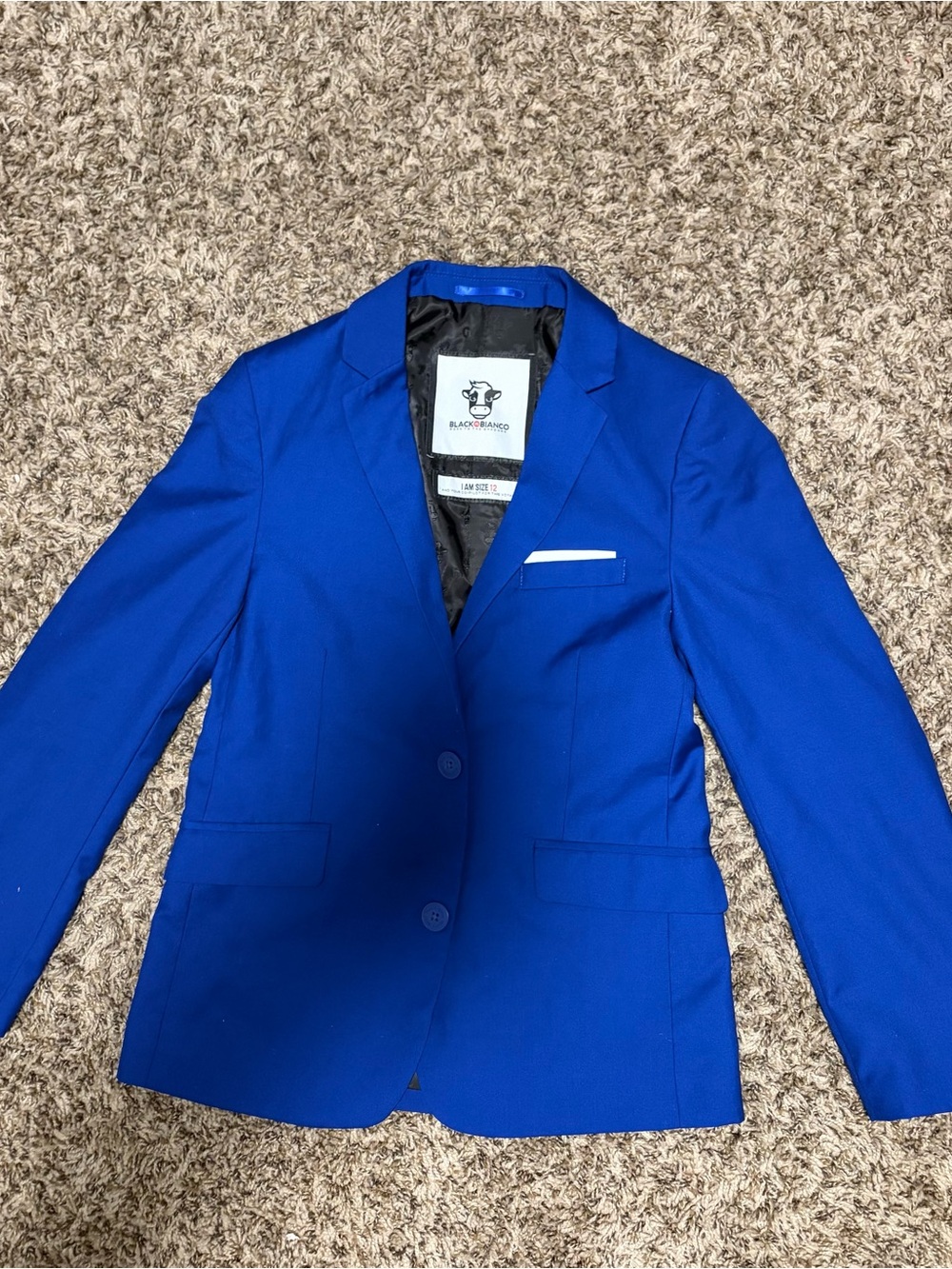 Boys' Cobalt Blue Notch-Lapel Blazer